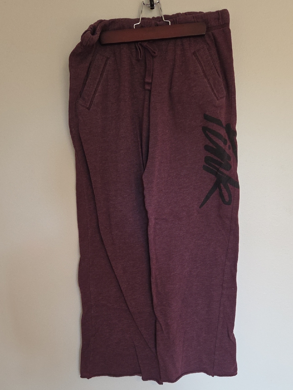 PINK Victoria's Secret Plum Drawstring Lounge Pants